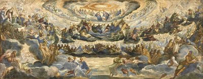De kroning van de Maagd in het Paradijs door Jacopo Robusti Tintoretto