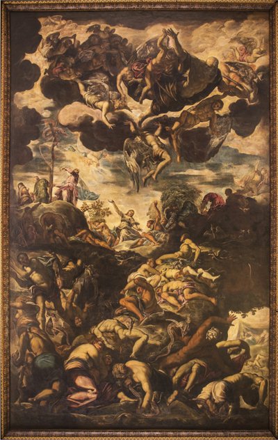 De oprichting van de koperen slang, 1576 door Jacopo Robusti Tintoretto