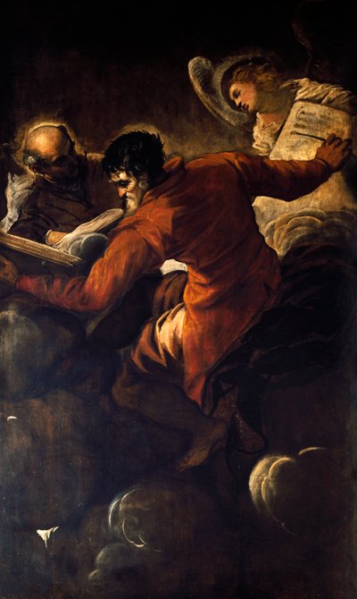 De evangelisten Lucas en Mattheüs door Jacopo Robusti Tintoretto