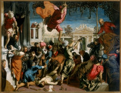 Het wonder van Sint Marcus die een slaaf bevrijdt, 1548 door Jacopo Robusti Tintoretto