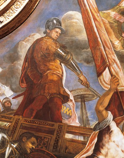 De Venetianen vechten tegen de Aragonezen in Gallipoli (detail) door Jacopo Robusti Tintoretto