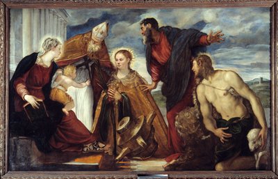De Maagd en Kind met Sint Catharina, Sint Augustinus, Sint Marcus, Sint Johannes de Doper door Jacopo Robusti Tintoretto