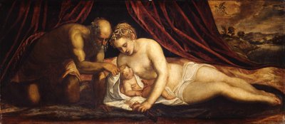 Venus, Vulcanus en Cupido door Jacopo Robusti Tintoretto