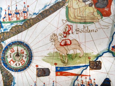 Een Arabische handelaar op een kameel (detail) door Jacopo Russo