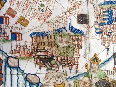 Renaissance kaart van Europa, Jacopo Russo (naar), 1528 door Jacopo Russo