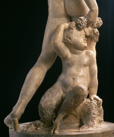 Bacchus, detail van onderste helft, beeldhouwwerk door Jacopo Sansovino (1486-1570) (marmer) door Jacopo Sansovino