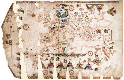 Middellandse Zee, Zwarte Zee en de Noordoost-Atlantische Oceaan door Jacopo Vesconte Maggiolo