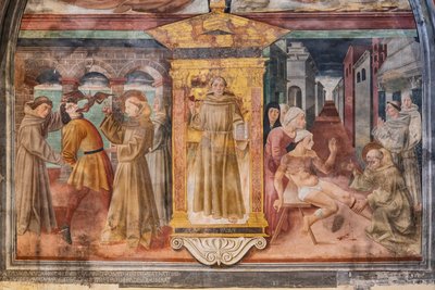 Verhalen van St. Antonius van Padua, Niche van St. Antonius van Padua, midden vijftiende eeuw door Jacopo Vincioli