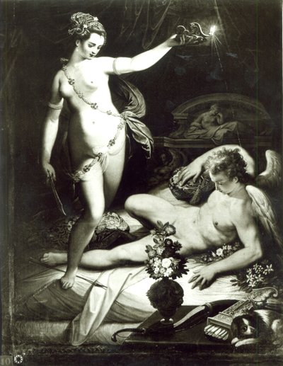 Psyche verrast Cupido door Jacopo Zucchi