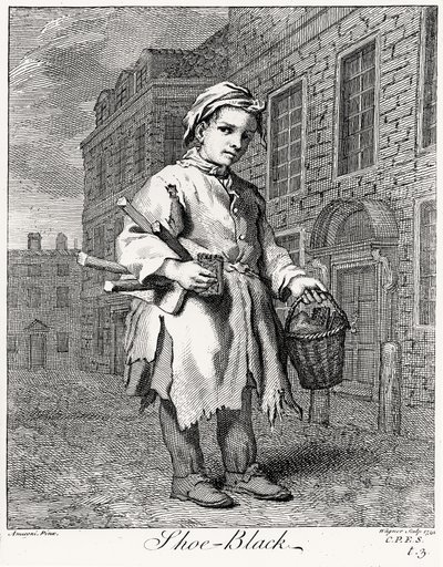 De Schoenpoetser, gegraveerd door Wagner, 1739 door Jacopo after Amiconi