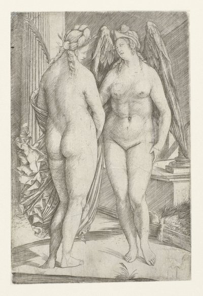 Allegorie met Victoria en Roem door Jacopo de