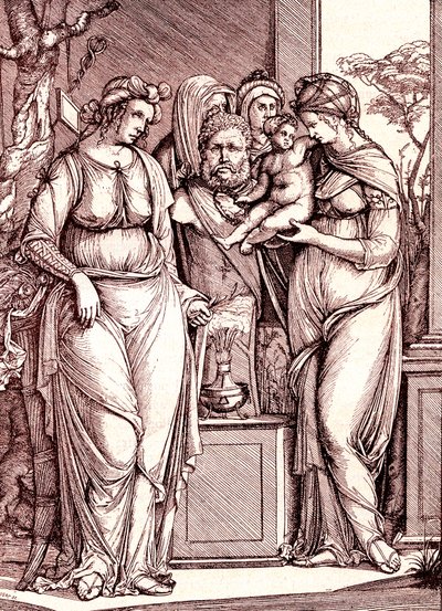 Het offer aan Priapus door Jacopo de