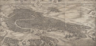 Uitzicht op Venetië door Jacopo de Barbari