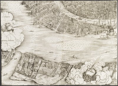 Uitzicht op Venetië (linkeronderblok), 1500 door Jacopo de Barbari