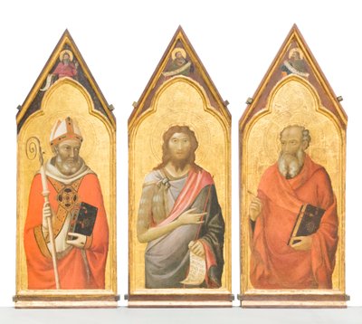 Sint Johannes de Doper, Sint Johannes de Evangelist, Sint Egidius door Jacopo del Casentino