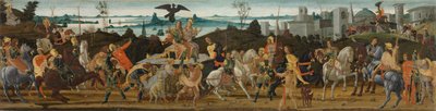 Tarquinius Priscus betreedt Rome, ca. 1470 door Jacopo del Sellaio