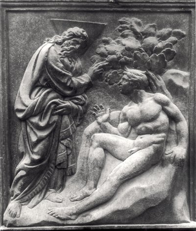 Schepping van Adam, paneel van de Porta Magna, c.1430 door Jacopo della Quercia