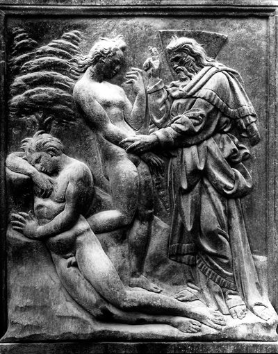 Schepping van Eva, paneel van de Porta Magna, c.1430 door Jacopo della Quercia