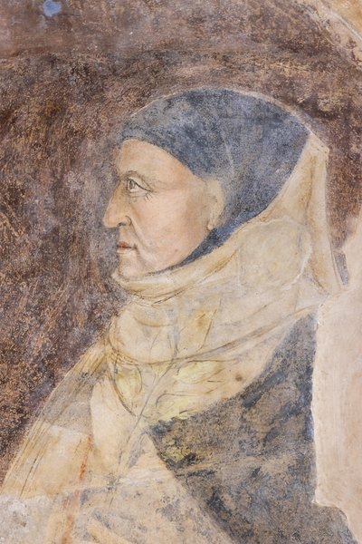 Portret van Giovanni Boccaccio (fresco) door Jacopo di Cione