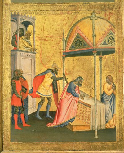 Het martelaarschap van St. Matteüs, van het altaarstuk van St. Matteüs en scènes uit zijn leven, c.1367-70 door Jacopo di Cione