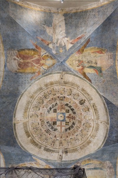 Gewelf met het cirkelvormige beeld van Florence als het nieuwe Hemelse Jeruzalem (fresco) door Jacopo di Cione
