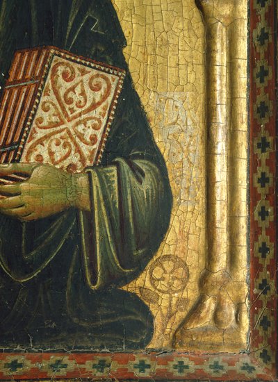 De Verlosser met de Madonna en Heiligen (detail) door Jacopo di Meliore