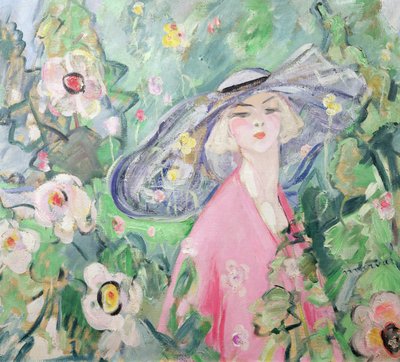 Vrouw met hoed, ca. 1920 door Jacqueline Marval