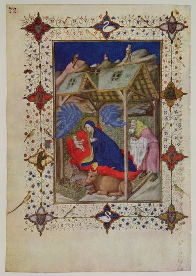 MS 11060-11061 Uren van Notre Dame: Prime, De geboorte van Christus, uit de 