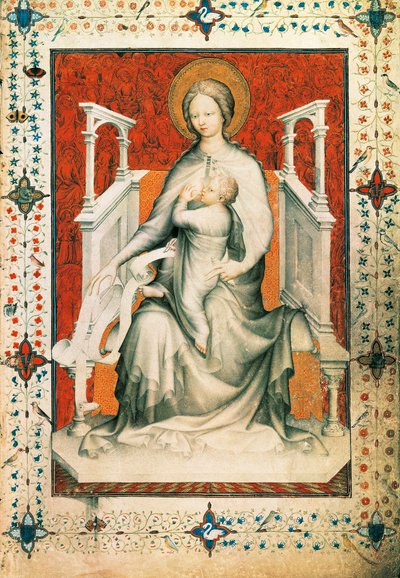 Madonna en kind door Jacquemart de Hesdin