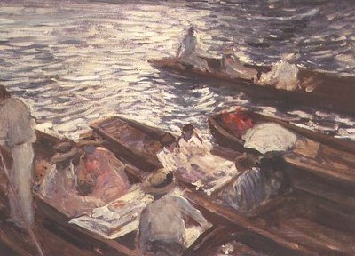Punteren bij Henley door Jacques Emile Blanche