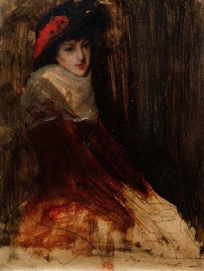 Studie van een jong meisje door Jacques Emile Blanche