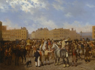 Oude Smithfield Market door Jacques-Laurent Agasse