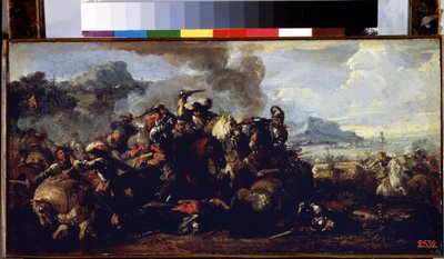 Gevecht tussen Franse en Spaanse cavalerieën door Jacques Courtois