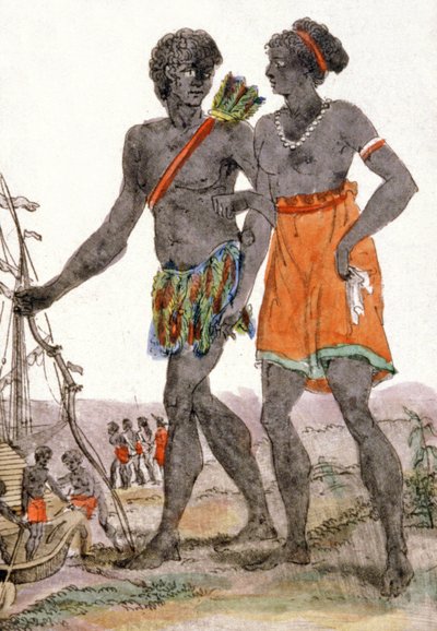 Man en Vrouw van Senegal door Jacques (after) Grasset de Saint Sauveur
