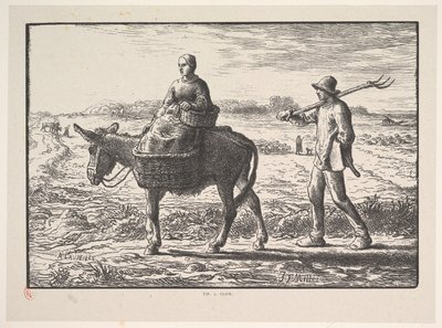 Ochtend, uit de serie, Vier Tijden van de Dag, 1830-75 door Jacques Adrien Lavieille