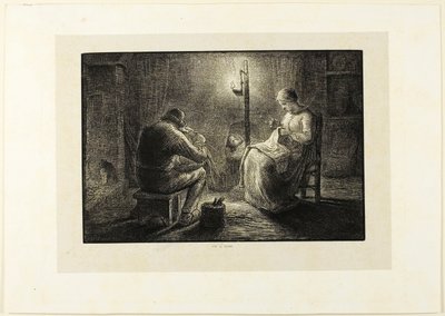 Nacht door Jacques Adrien Lavieille
