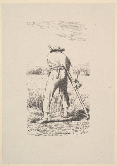 De tarwe maaier door Jacques Adrien Lavieille