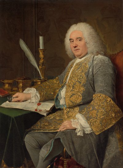 Portret van Jean-Gabriel du Theil bij de Ondertekening van het Verdrag van Wenen door Jacques André Joseph Aved