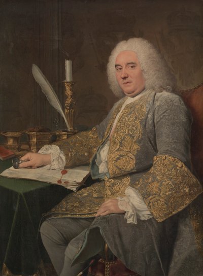 Portret van Jean-Gabriel du Theil bij de ondertekening van het Verdrag van Wenen, 1738-1740 door Jacques Andre Joseph Camelot Aved