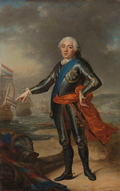 Portret van Willem IV (1711-1751). Prins van Oranje-Nassau door Jacques André Joseph Aved