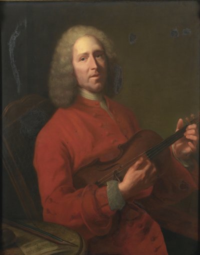 Portret van de componist Jean-Philippe Rameau 1683-1764, 1728 door Jacques Andre Joseph Camelot Aved