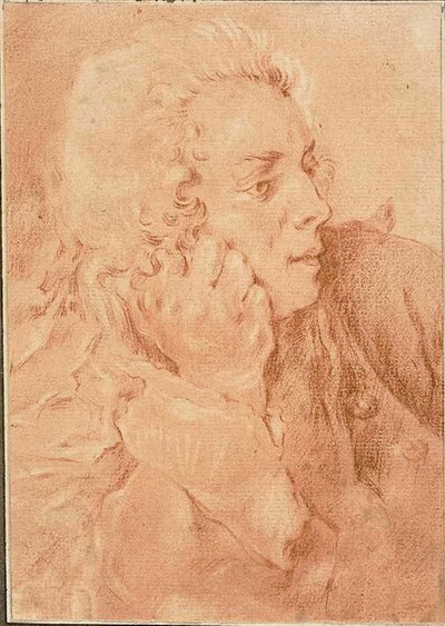 Halflang portret van François Boucher door Jacques André Portail
