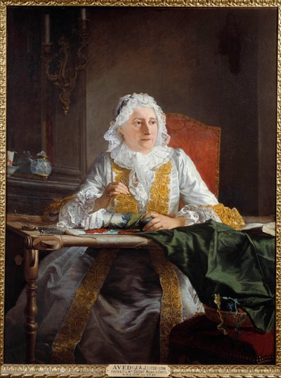 Portret van Madame Antoine Crozat, Markiezin van Chatel door Jacques Andre Joseph Camelot Aved