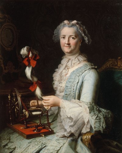 Vermoedelijk portret van Françoise-Marie Pouget, tweede vrouw van Chardin door Jacques Andre Joseph Camelot Aved