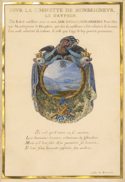 Sleutelschild met een landschap door Jacques Bailly