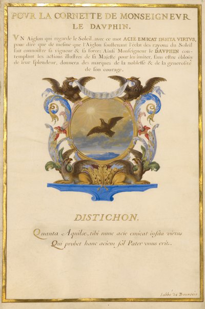 Sleutelschild met adelaar door Jacques Bailly