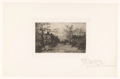 Dorpsstraat met figuren door Jacques Barthélemy Appian (Adolphe)