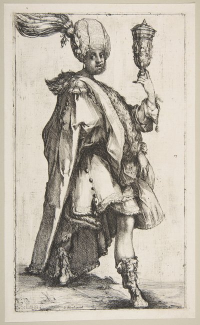 Balthasar, uit Drie Wijzen serie, 1595-1616 door Jacques Bellange