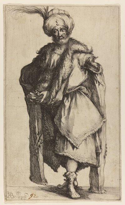 Caspar, Koning van Tarsus, ca. 1610 door Jacques Bellange