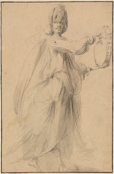 Danser met een tamboerijn door Jacques Bellange
